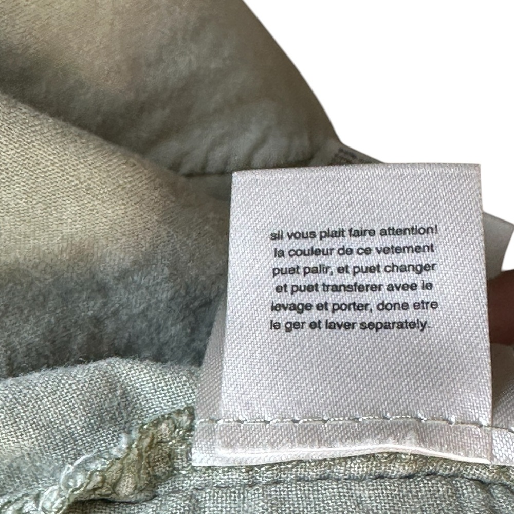 We The Free Sage Linen/Viscose Button Down Collared Shirt | Size Medium - Picture 10 of 10